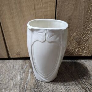Vintage Elegant White Ceramic Vase